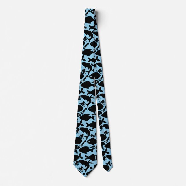 Fish in the net FN2508A. LBlue BG Tie (Front)
