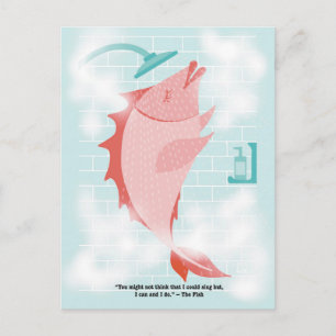 Fish in the Shower Postcard