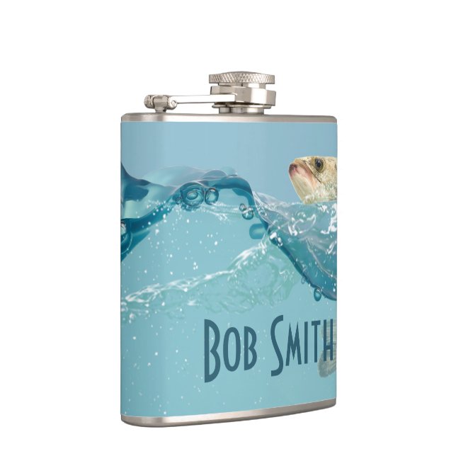 fish in water hip flask (Right)