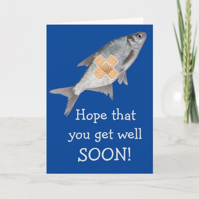 Fish Joke Get Well Card (Front)