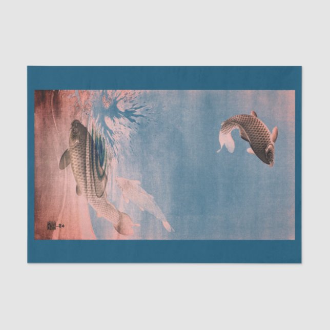 FISH JUMPING IN WATER Tissue Paper (Front)