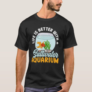 Fish Keeper Aquarium Junkie Aquarist Saltwater Tan T-Shirt