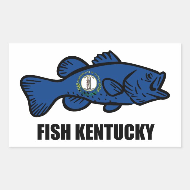 Fish Kentucky Rectangular Sticker (Front)