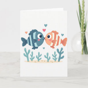 Fish Kiss Love Story Card