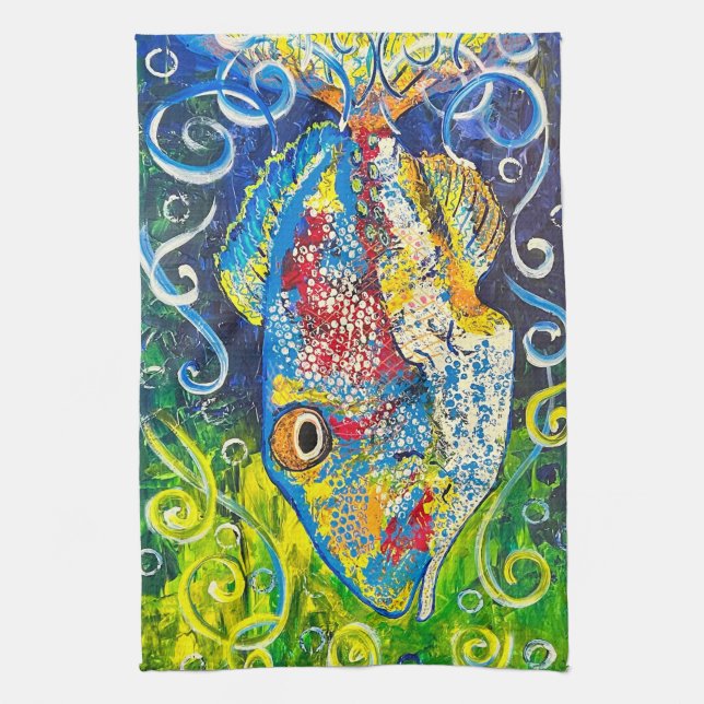 Fish Kitchen Towel (Vertical)