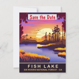 Fish Lake California Forest Wedding Invitation
