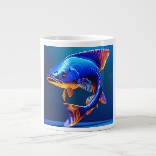 Fish Logo Mug | Cute & Minimal Aquatic Design (Front)