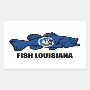 Fish Louisiana Rectangular Sticker