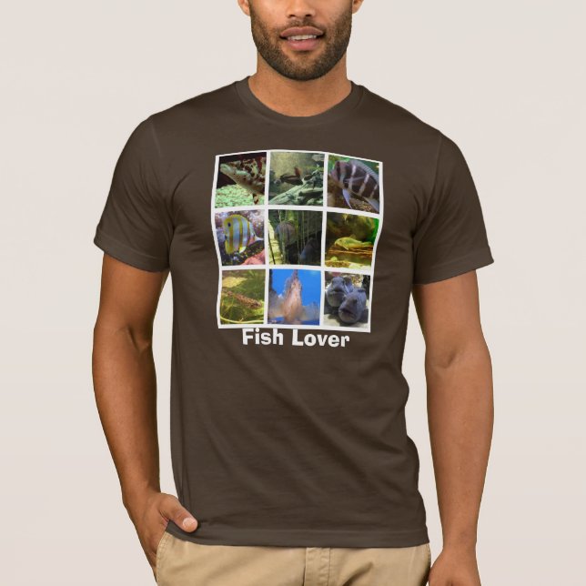 Fish Lover Grid T-Shirt (Front)
