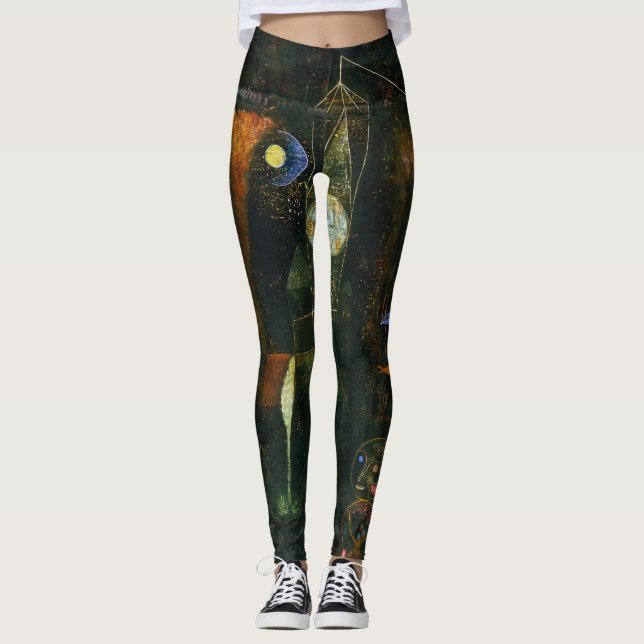 Fish Magic, Paul Klee Abstract Art Leggings (Front)