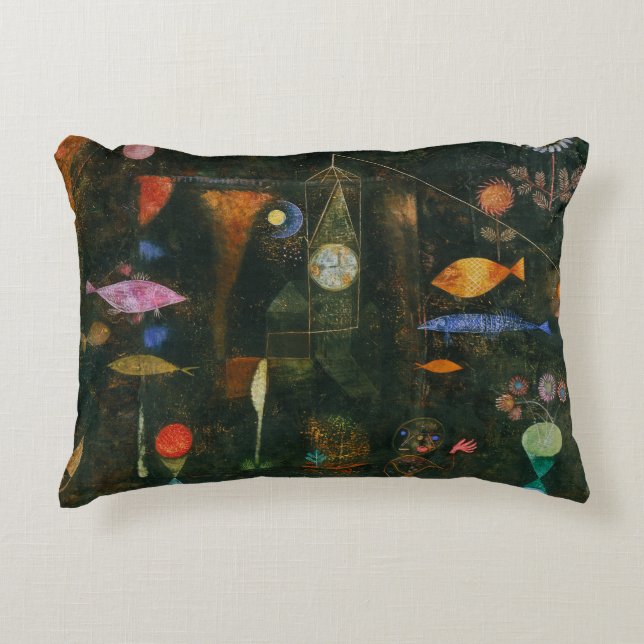 Fish Magic - Paul Klee Decorative Cushion (Front)