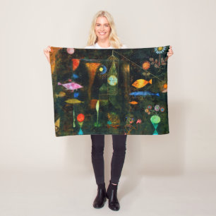 Fish Magic, Paul Klee Fleece Blanket