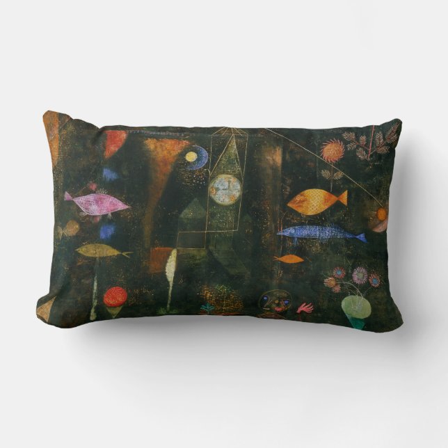 Fish Magic - Paul Klee Lumbar Cushion (Front)