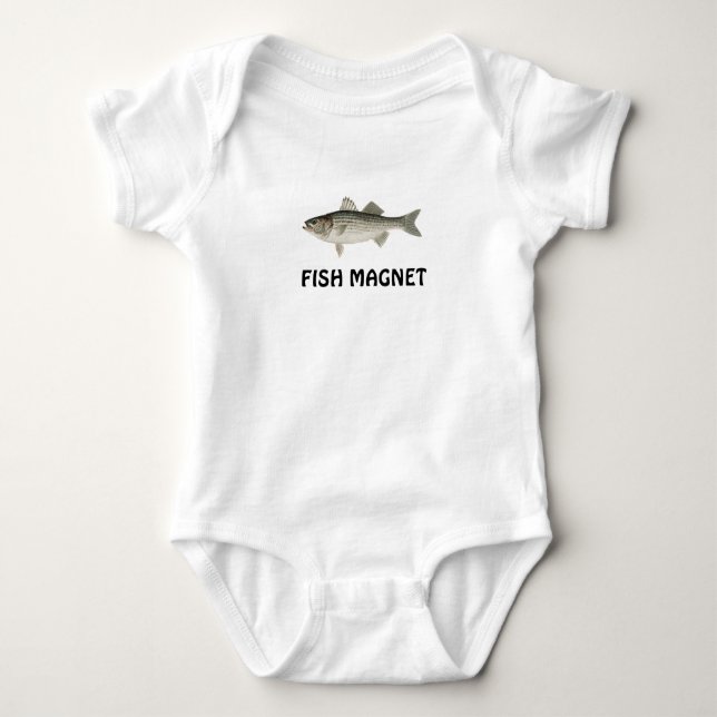 Fish Magnet baby undershirt Baby Bodysuit (Front)