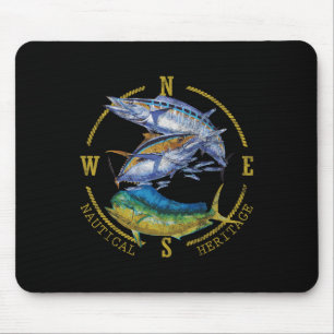 Fish Mahi Mahi Tuna Kingfish Nautical Heritage Fis Mouse Pad