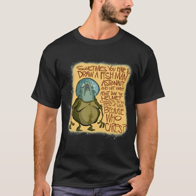 Fish Man Astronaut T-Shirt (Front)