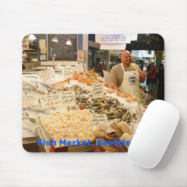 Fish Market Seattle Washington Mouse Pad (With Mouse)