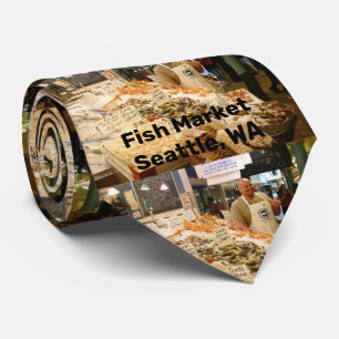 Fish Market Seattle Washington Tie