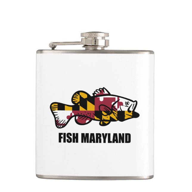 Fish Maryland Hip Flask (Front)