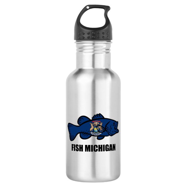 Fish Michigan 532 Ml Water Bottle (Front)
