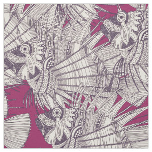 fish mirage berry fabric