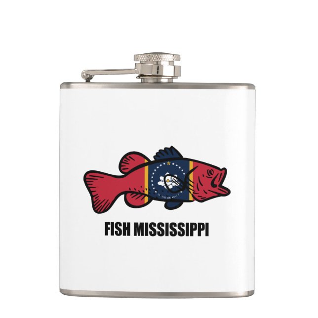 Fish Mississippi Hip Flask (Front)