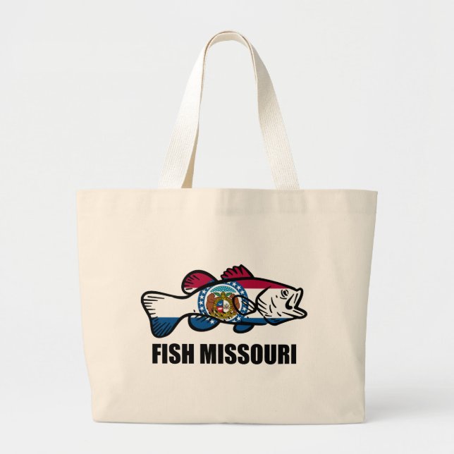 Fish Missouri Large Tote Bag (Front)