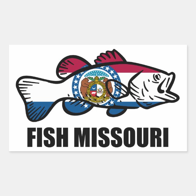 Fish Missouri Rectangular Sticker (Front)
