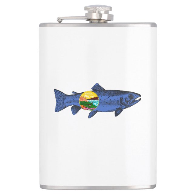 Fish Montana Hip Flask (Front)