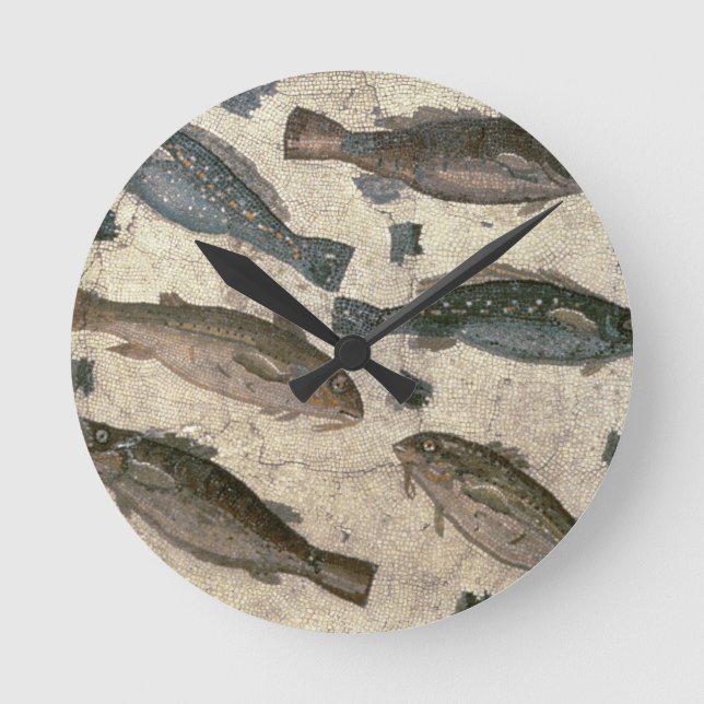 Fish (mosaic) round clock (Front)