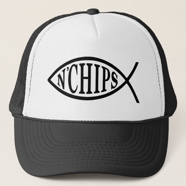 Fish N' Chips Fish Trucker Hat (Front)