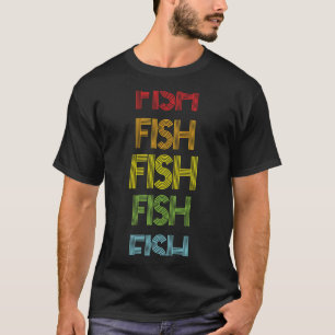 Fish Name Fish Rainbow Multi Colour For Family Sur T-Shirt