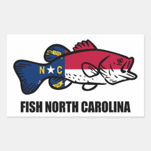 Fish North Carolina Rectangular Sticker