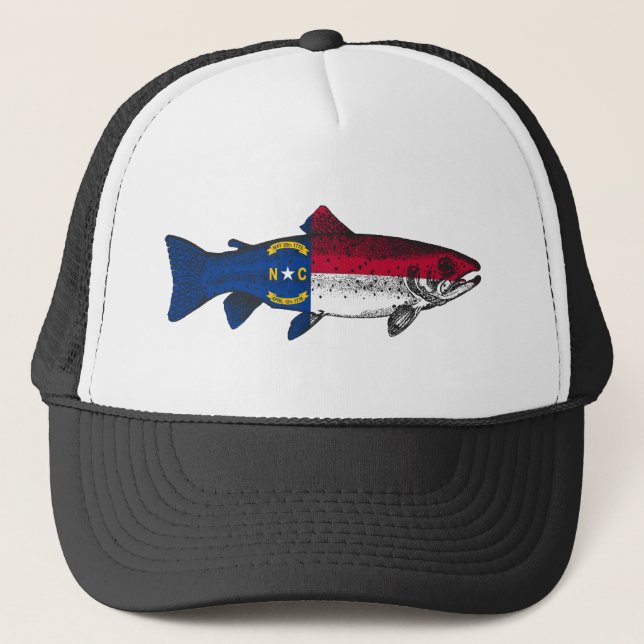 Fish North Carolina Trout Trucker Hat (Front)