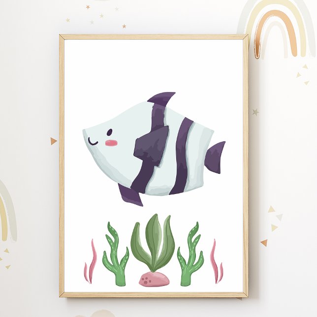 Fish Nursery Poster Sea Animal Kids Room Decor (Creator Uploaded)