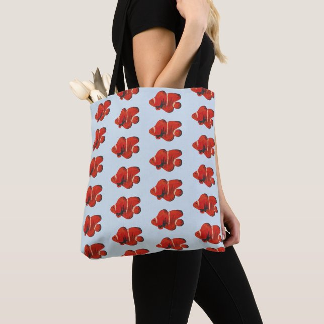Fish Ocean Clownfish Print Tote Bag (Close Up)