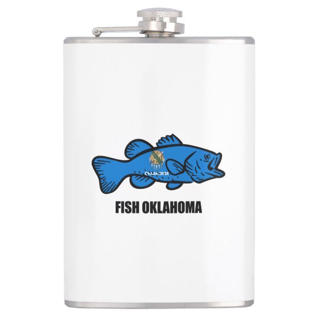 Fish Oklahoma Hip Flask (Front)