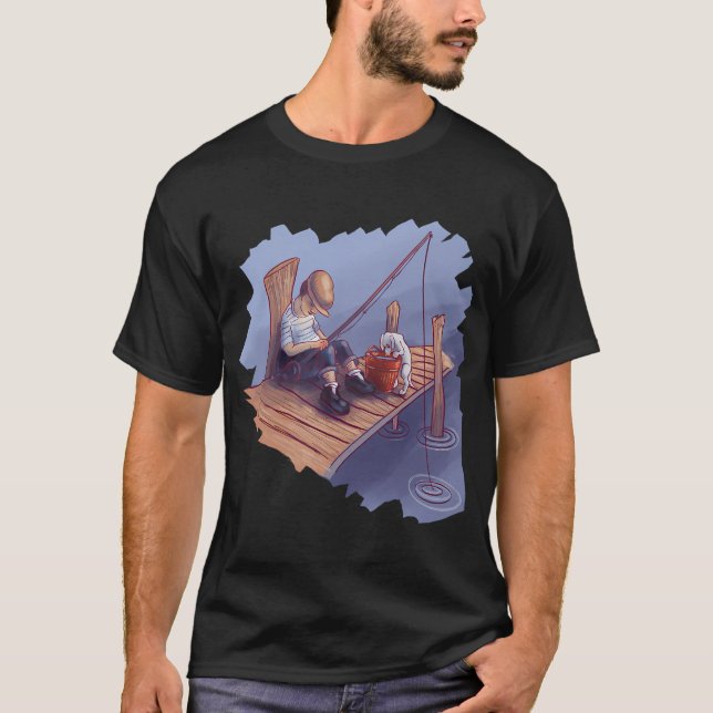 Fish on Bass colour T-Shirt (Front)