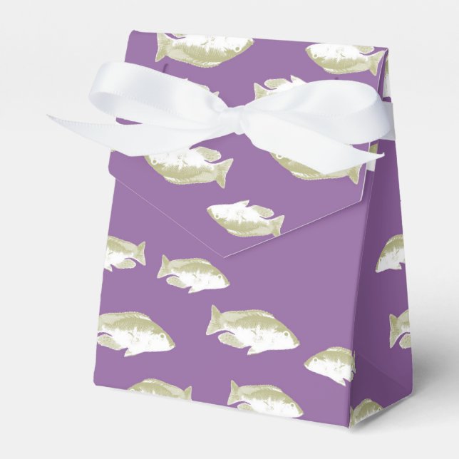 Fish on purple favour box (Front Side)