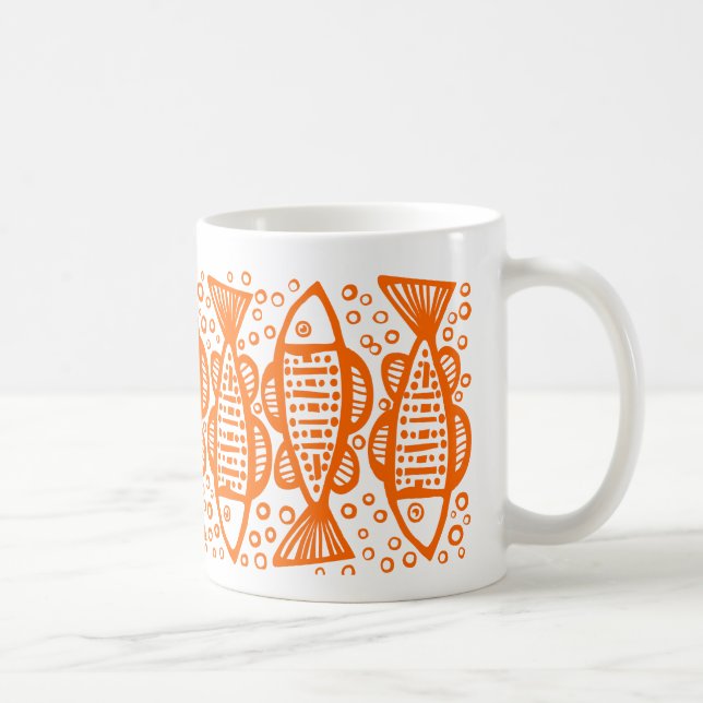 Fish - Orange Coffee Mug (Right)