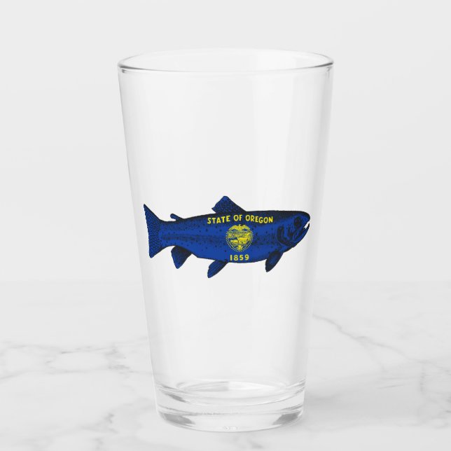 Fish Oregon Trout Glass (Front)