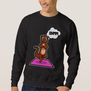 Fish Otter Yoga Poses Sport Gymnastics Ohm Heartbe Sweatshirt