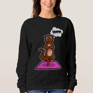 Fish Otter Yoga Poses Sport Gymnastics Ohm Heartbe Sweatshirt
