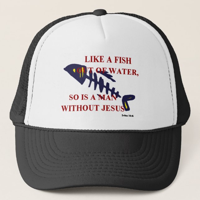 FISH OUT OF WATER TRUCKER HAT (Front)
