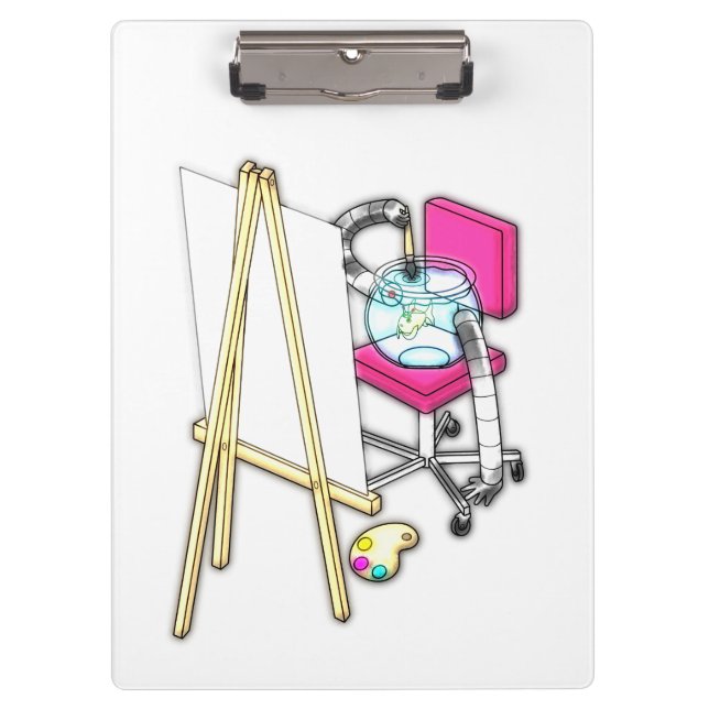 Fish Painter ("Water Colour") -  Clipboard (Front)