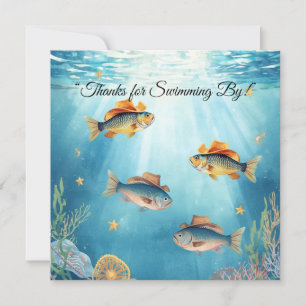 Fish Party Texas Themed Thank You Card