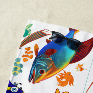 fish 🐠 pattern beach towel