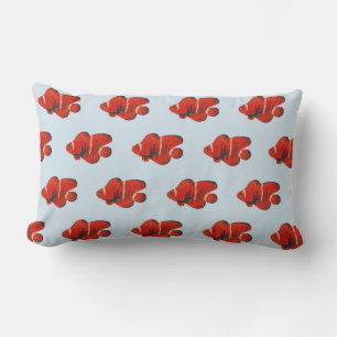 Fish Pattern Clownfish Orange Throw Pillow
