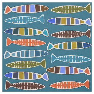 Fish Pattern custom colour fabric