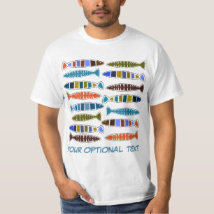 Fish Pattern custom text shirts & jackets